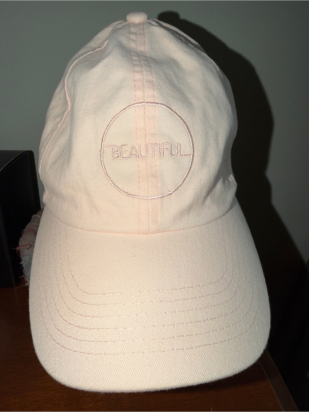 Calia Beautiful MSRP $28 Embroidered Baseball Cap  OSFM Pale Pink
